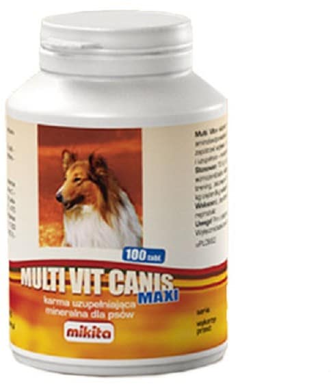 Mikita Multi Vit Canis Maxi karma uzupełniająca witaminowo-mineralno-aminokwasowa dla psów 100tab - 1 zdjęcie