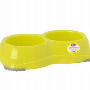 Miska antypoślizgowa podwójna Pet Nova 2x645 żółta - 1 zdjęcie