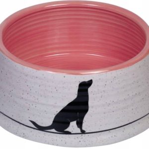 Miska ceramiczna dla psa z sylwetką psa Różowy - 1 zdjęcie