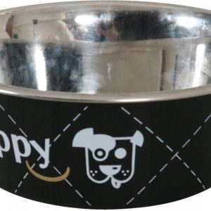 Miska metalowa Happy na gumie Psa Kota 800ml x5st - 1 zdjęcie