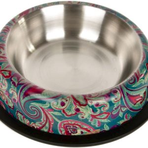 Miska Metalowa Na Gumie Paisley Niebieska 0,24L - 1 zdjęcie