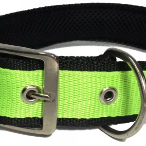 Mocna Obroża Neon Z Podszyciem 55-65 CM Klamra Met - 1 zdjęcie