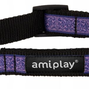 Mocna obroża Zaciskowa Fioletowa L-XL 34-55/2,5 - 1 zdjęcie