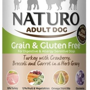 Naturo Adult Indyk, żurawina, brokuły i marchew w sosie puszka 490g MS_15647 - 1 zdjęcie