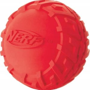 Nerf Gumowa piszcząca piłka z bieżnikiem M, zielo - 1 zdjęcie