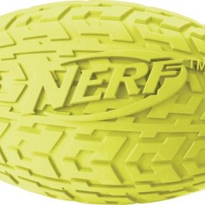 Nerf Piszcząca piłka rugby z bieżnikiem S, czerwo - 1 zdjęcie