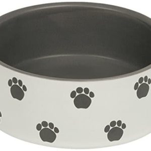 Nobby 73610 psy miska ceramiczna  PATA kremowy, średnica 12 x 4.5 cm, szary - 1 zdjęcie