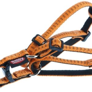 Nobby Szelki Nobby Soft Grip : Kolor - pomarańczowo-czarny, Rozmiar - M/L 20mm x 50-72cm 78521-04 - 1 zdjęcie