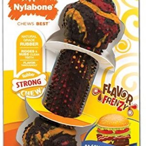 Nylabone Po właściwym Bone w dużym Speck cheeseburger z psem rozgryzać, średni NRD002P - 1 zdjęcie