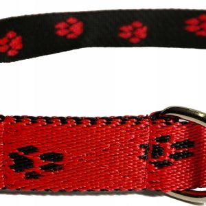 Obroża Dla Psa Regulowana 40-60 CM/25 MM Łapki - 1 zdjęcie