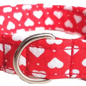 Obroża Dla Psa Serduszka SZER.2.5CM Rozm.m 32-51CM - 1 zdjęcie