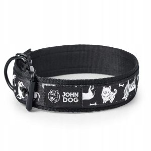 Obroża John Dog Black Comics strong XL 63-69 cm - 1 zdjęcie