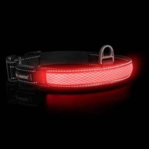 Obroża odblaskowa z Led Dogness taśma XL) czarna - 1 zdjęcie