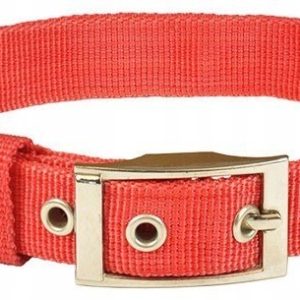 Obroża podwójna Happet SE24 czerwona 2.5cm - 1 zdjęcie