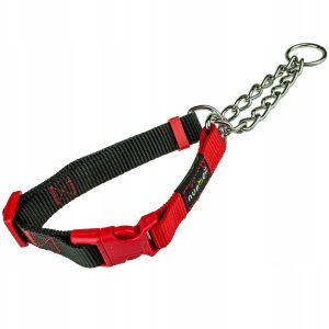 Obroża półzaciskowa z łańcuszkiem XL 51-60 cm) - 1 zdjęcie