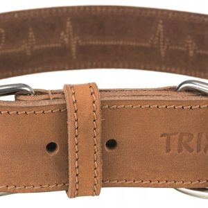 Obroża Rustic z grubej skóry L: 47-55cm brązowa - 1 zdjęcie