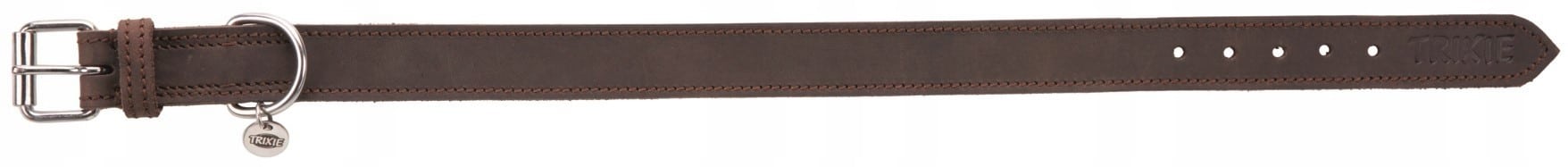 Obroża Rustic z grubej skóry L-XL: 57-66cm brązowa - 1 zdjęcie