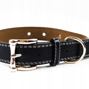 Obroża Skórzana Grawer skóra regulowana 45-54CM - 1 zdjęcie