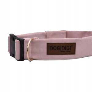 Obroża spacerowa dla psa bordowa 40-59cm regulacja - 1 zdjęcie