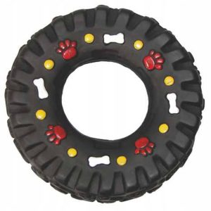 Opona Zabawka Gryzak Dla Psa Piszcząca 13 cm - 1 zdjęcie