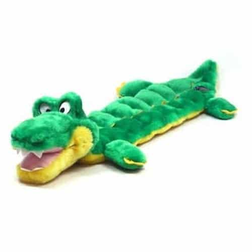 Outward Hound zewnętrznych Hound kyjen squeaker Matz Alligator z elementami 16 piszczenia pluszowe zabawki piszczenia psy zabawki, yellow/green 32039 - 1 zdjęcie