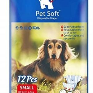 Pampersy Pieluchy dla Psów 12 sztuk (4-8kg 26-46cm - 1 zdjęcie