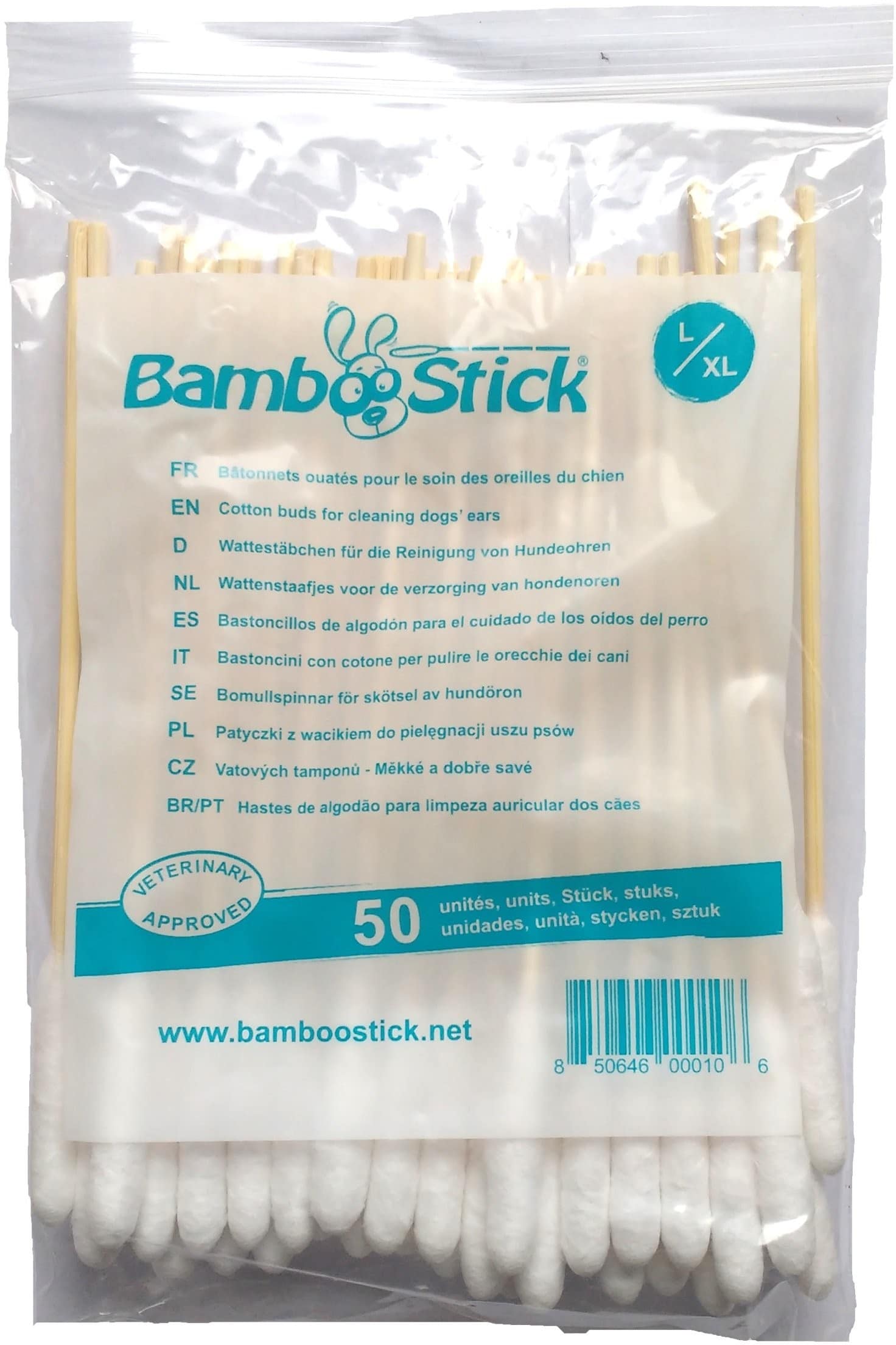 Patyczki BambooStick uszu L/XL 50 szt - 1 zdjęcie
