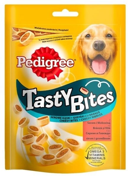 Pedigree Pedigree Tasty Bites Cheesy Bites 140 g przysmak dla psów serowe kąski 140g - 1 zdjęcie