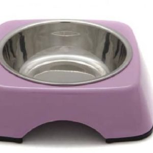 Pet Inn Miska Melamina Kwadrat Różowa S PI215954wy - 1 zdjęcie
