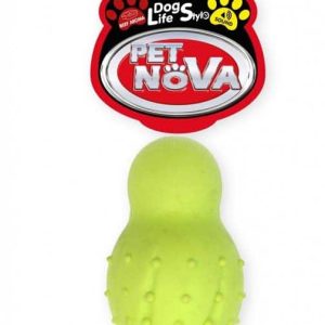 PET NOVA Pet Nova Gryzak z dzwonkiem Snowman o aromacie wołowiny żółty 9,5cm PPTN031 - 1 zdjęcie