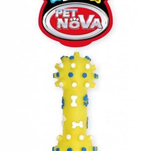 PET NOVA Pet Nova Hantel dentystyczny DentBone z dźwiękiem żółty [rozmiar M] 12cm PPTN051 - 1 zdjęcie
