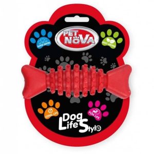 PET NOVA Pet Nova Kość dentystyczna SuperDentBone z miętą czerwona 12cm PPTN038 - 1 zdjęcie