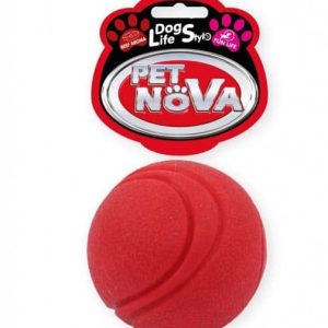 PET NOVA Pet Nova Piłka gumowa Ball o aromacie wołowiny czerwona 5cm PPTN003 - 1 zdjęcie