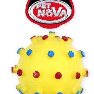 PET NOVA Pet Nova Piłka jeżowa DentBall z dźwiękiem żółta [rozmiar XL] 12cm PPTN047 - 1 zdjęcie