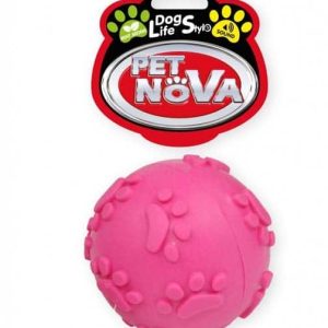 PET NOVA Pet Nova Piłka miętowa SoundBall z dźwiękiem różowa 6cm PPTN032 - 1 zdjęcie
