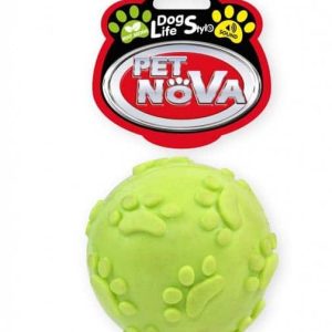 PET NOVA Pet Nova Piłka miętowa SoundBall z dźwiękiem żółta 6cm PPTN033 - 1 zdjęcie