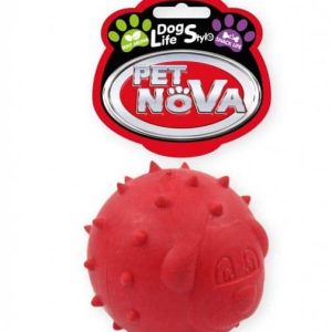 PET NOVA Pet Nova Piłka na przysmaki SnackBall z miętą czerwona 6,5cm PPTN027 - 1 zdjęcie