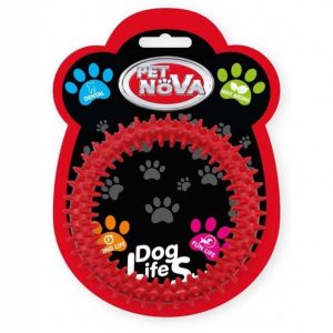 PET NOVA Pet Nova Ringo miętowe DentRing z gumy czerwone 12,5cm PPTN011 - 1 zdjęcie