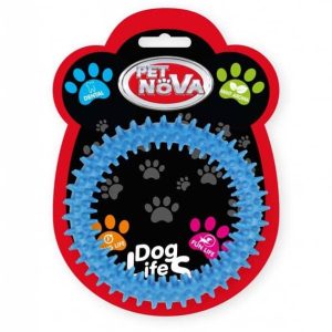 PET NOVA Pet Nova Ringo miętowe DentRing z gumy niebieskie 12,5cm PPTN010 - 1 zdjęcie