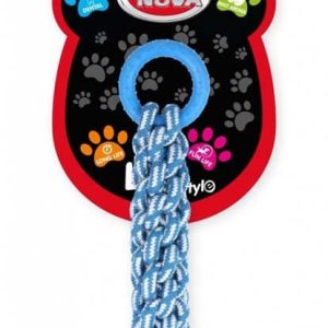 PET NOVA Pet Nova Ringo miętowe RopeRing ze sznurkiem niebieskie 30cm PPTN022 - 1 zdjęcie