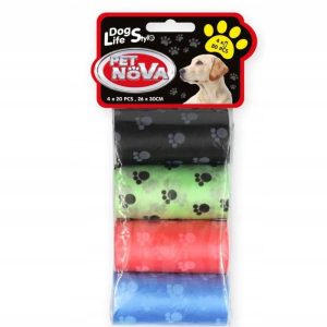 PET NOVA PetNowa worki na psie nieczystości 4 rolki x 20szt - 1 zdjęcie