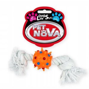 Pet Nova Piłka Pomarańczowa Na Sznurze 25cm - 1 zdjęcie
