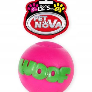 Pet Nova zabawka dla psa Piłka Woof 8cm różowa - 1 zdjęcie