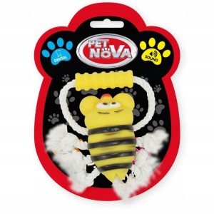 Pet Nova zabawka dla psa Pszczoła na sznurku 26cm - 1 zdjęcie