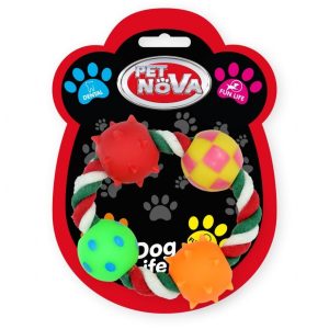 Pet Nova zabawka dla psa Sznur z 4 piłkami - 1 zdjęcie