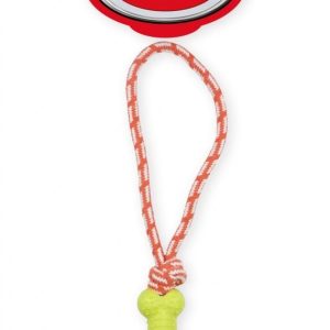 Pet Nova Zabawka Kość na Sznurze 40cm Żółta - 1 zdjęcie