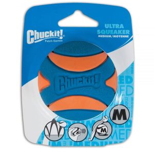 Petmate Chuck It Ultra Squeaker Ball Piłka dla psa rozm.M nr kat.52068 - 1 zdjęcie