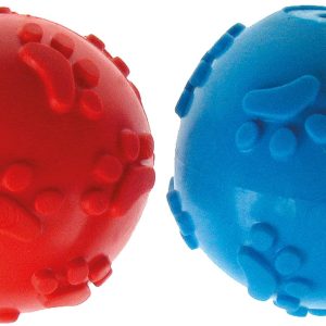Piłka 6cm z lanej gumy piszcząca wzór łapka - 1 zdjęcie