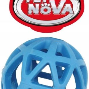 Piłka ażurowa z gumy Pet Nova Rub-fenceball-bl 9cm - 1 zdjęcie