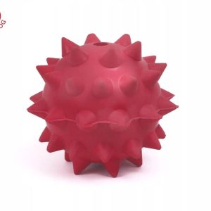 Piłka jeżyk 9 cm,wytrzymała zabawka z twardej gumy - 1 zdjęcie